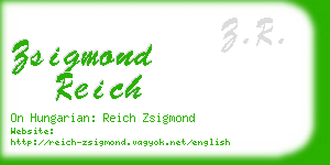 zsigmond reich business card